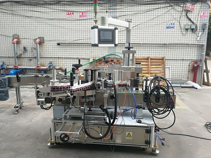 Kina visoko precizna automatska naljepnica, dvostrani stroj za etiketiranje ravnih boca, dugačak 2 m, dobavljač